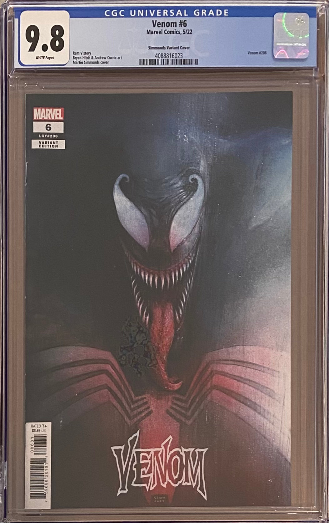 Venom #6 Simmonds 1:25 Retailer Incentive Variant CGC 9.8