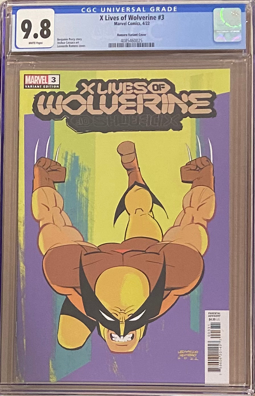 X Lives of Wolverine #3 Romero 1:25 Retailer Incentive Variant CGC 9.8