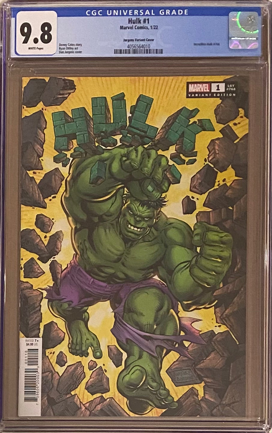 Hulk #1 Jurgens Variant CGC 9.8