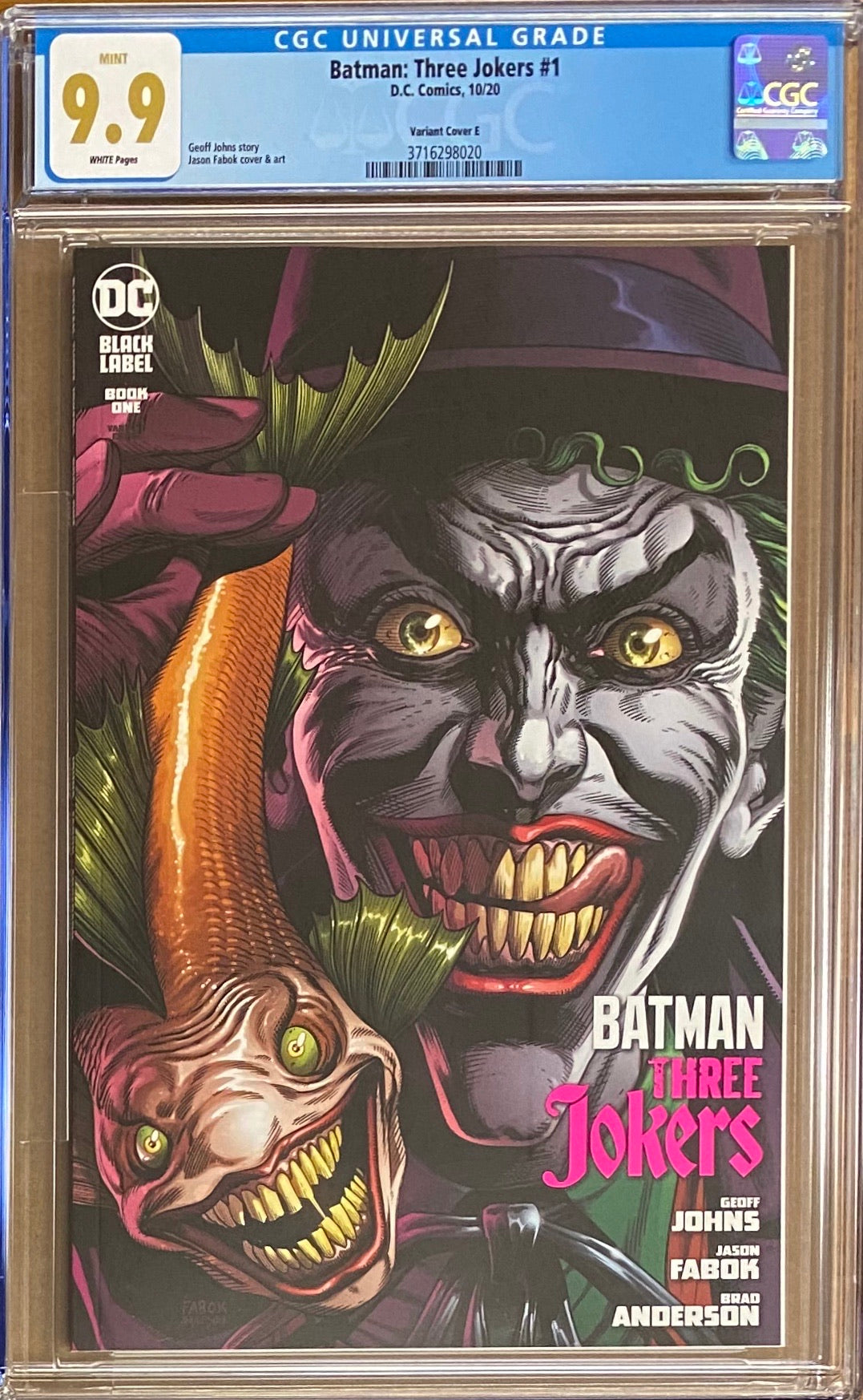 Batman: Three Jokers #1 "Joker Fish" Premium Variant DC Black Label CGC 9.9
