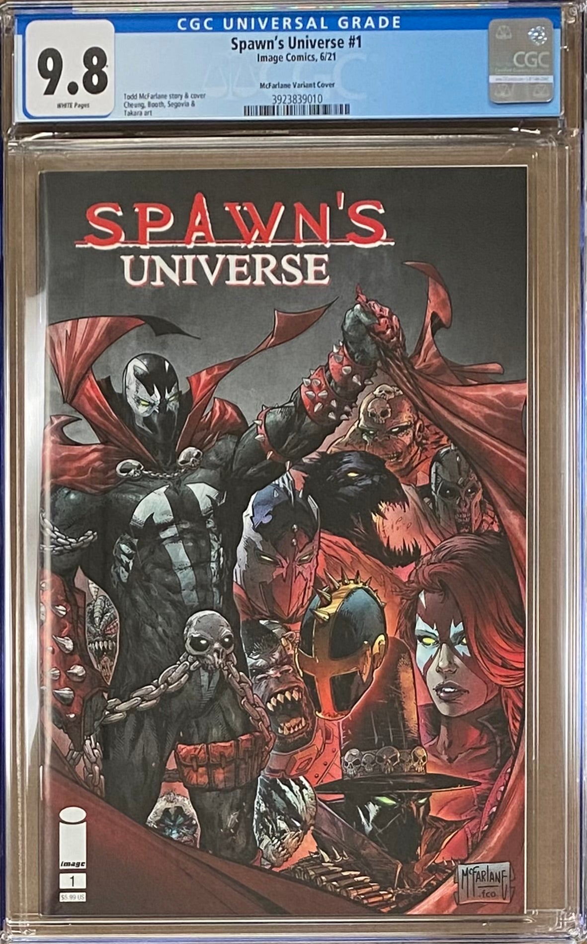 Spawn's Universe #1 Cover F - McFarlane CGC 9.8