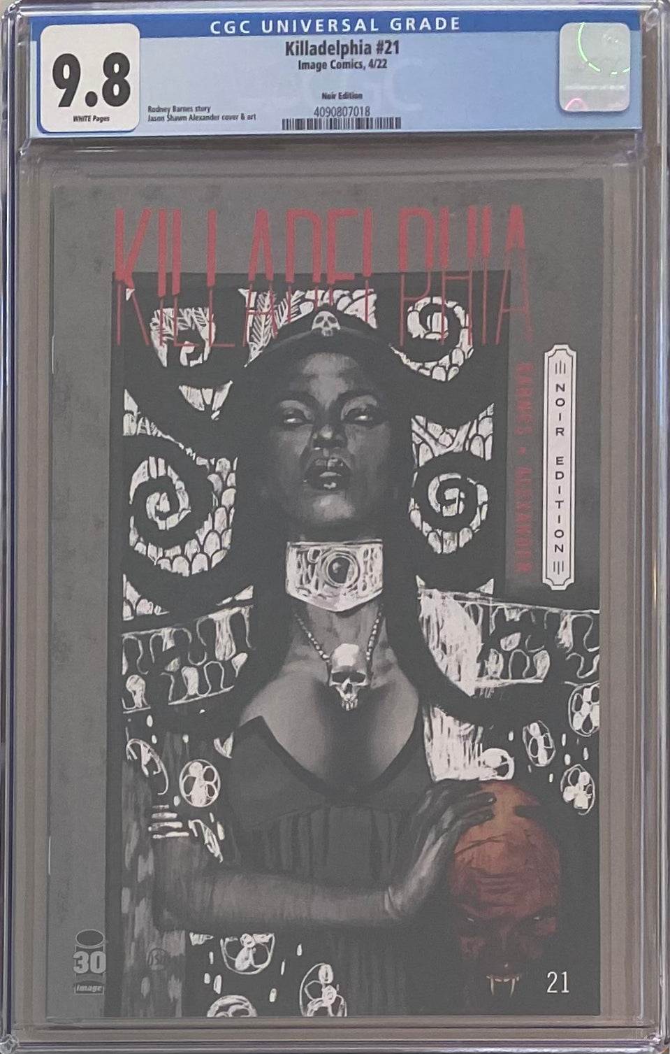 Killadelphia #21 Noir Variant CGC 9.8