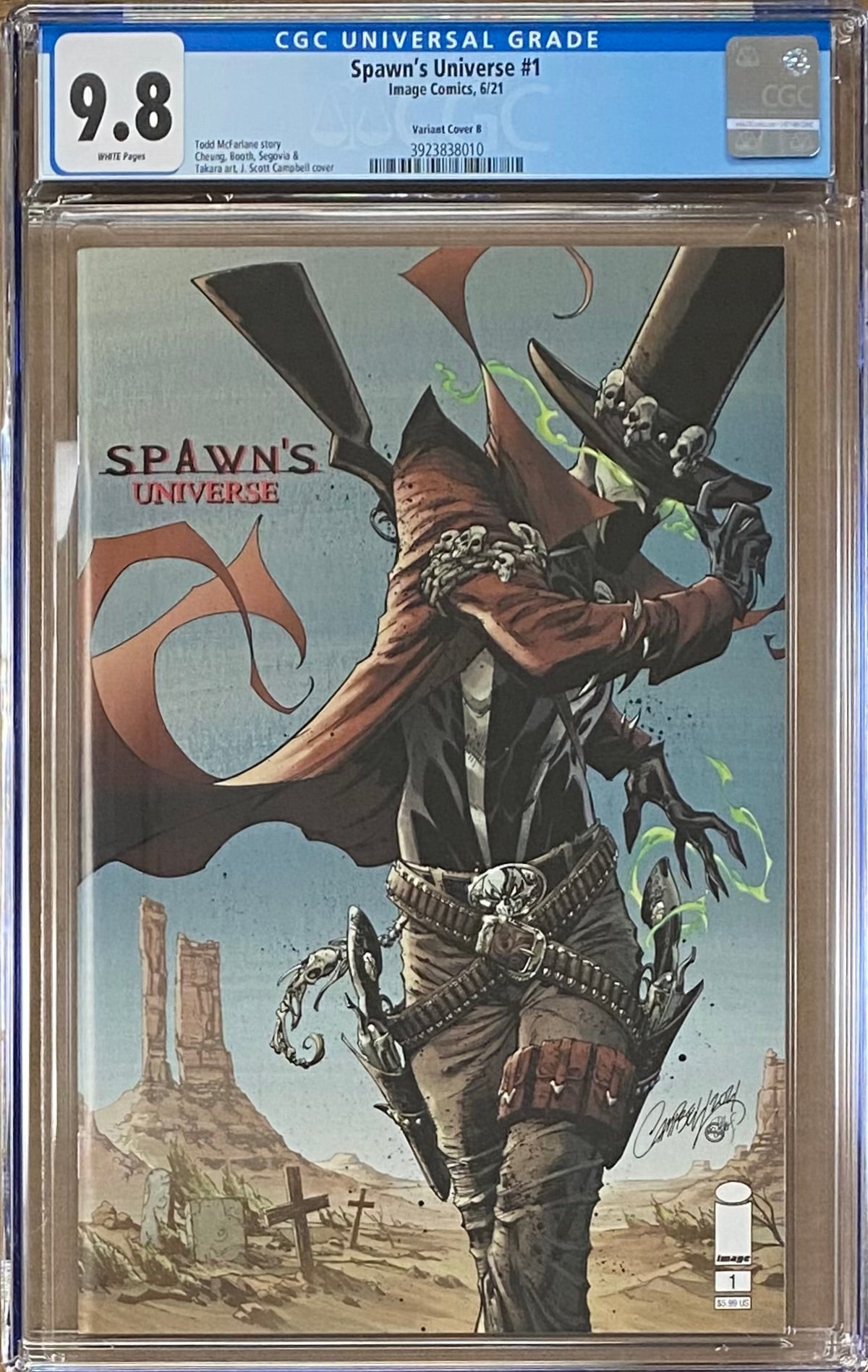 Spawn's Universe #1 Cover B - Campbell "Gunslinger" CGC 9.8