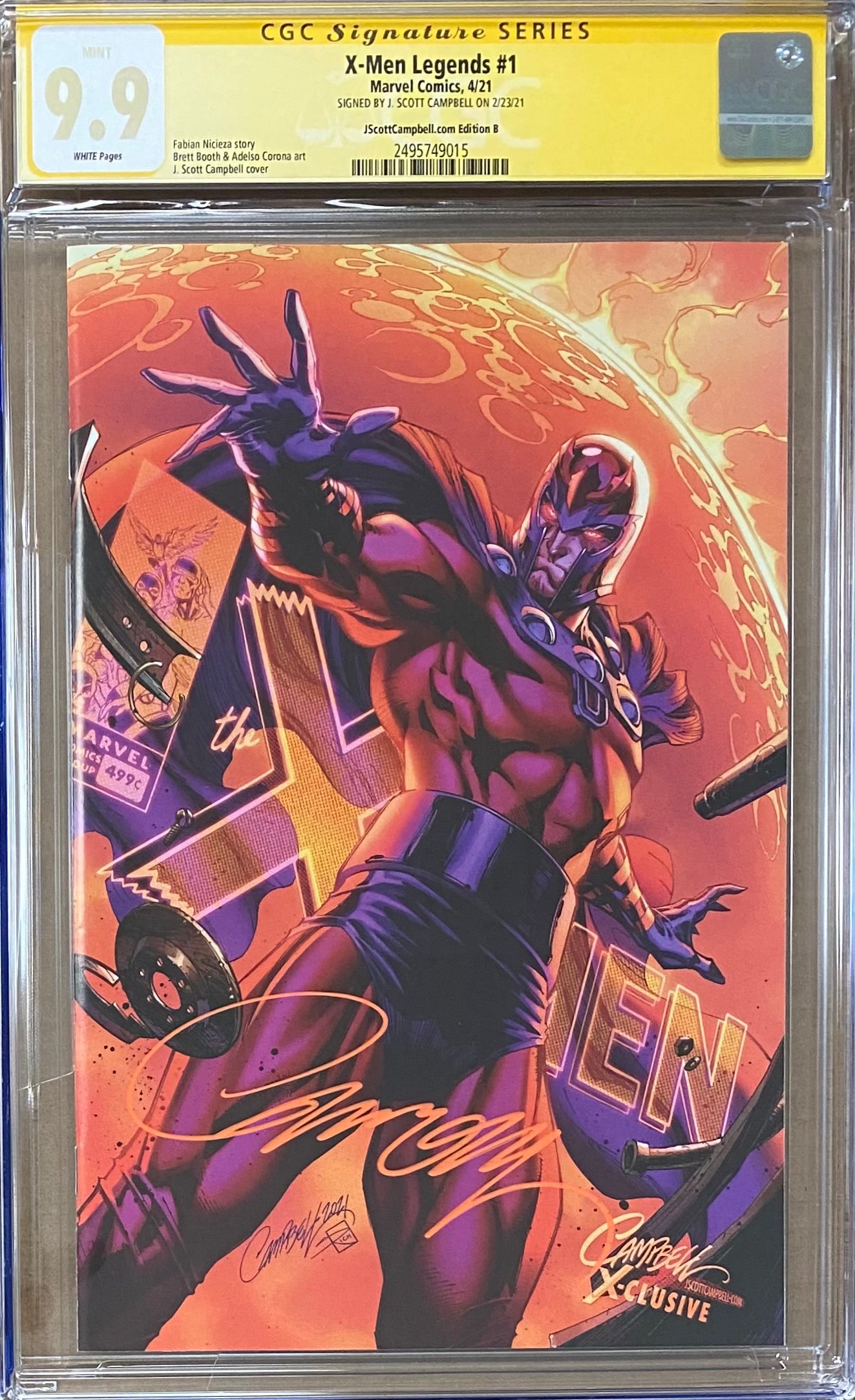 X-Men Legends #1 J. Scott Campbell Exclusive B "Magento" CGC 9.9 SS