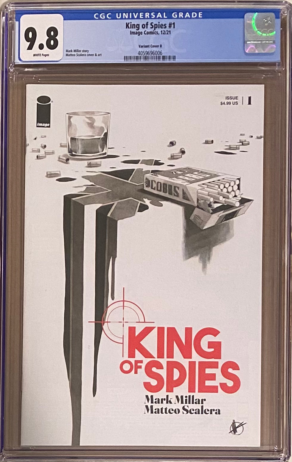 King of Spies #1 Scalera B&W Variant CGC 9.8