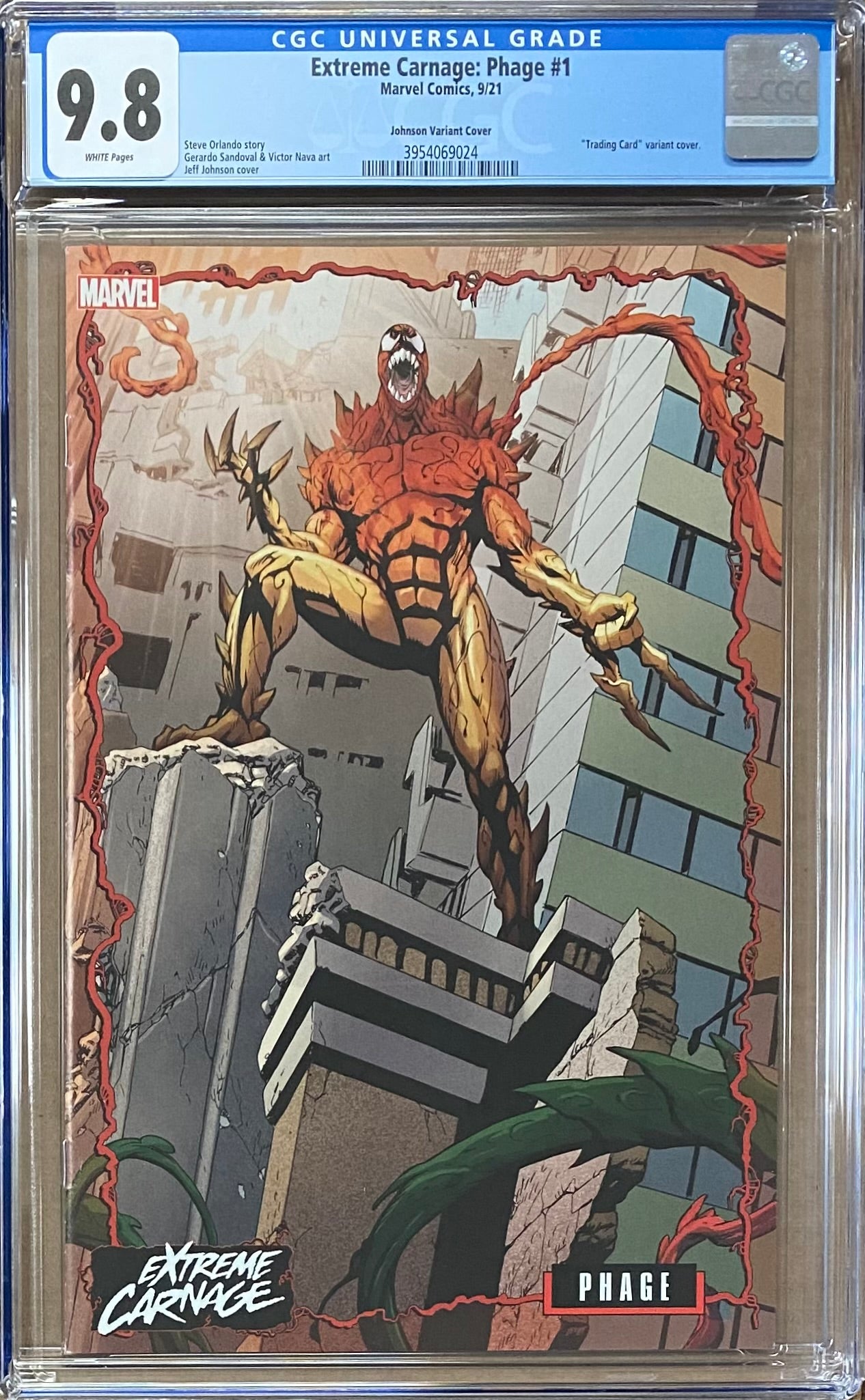 Extreme Carnage: Phage #1 Johnson Connecting Variant CGC 9.8