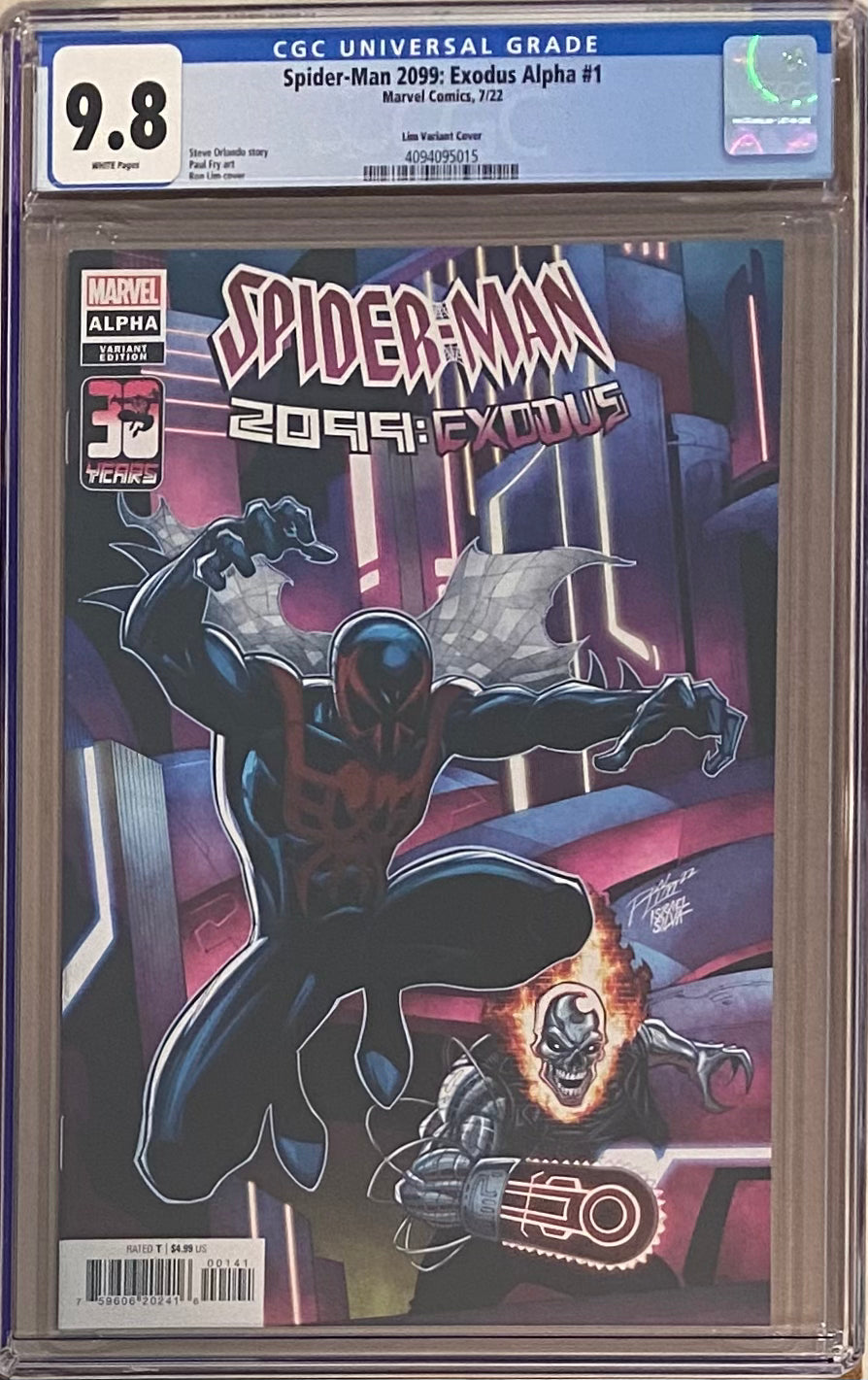 Spider-Man 2099: Exodus - Alpha #1 Lim Variant CGC 9.8