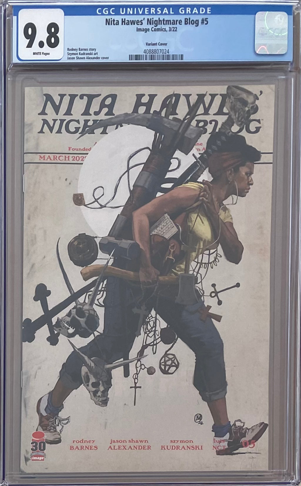 Nita Hawes' Nightmare Blog #5 Variant CGC 9.8