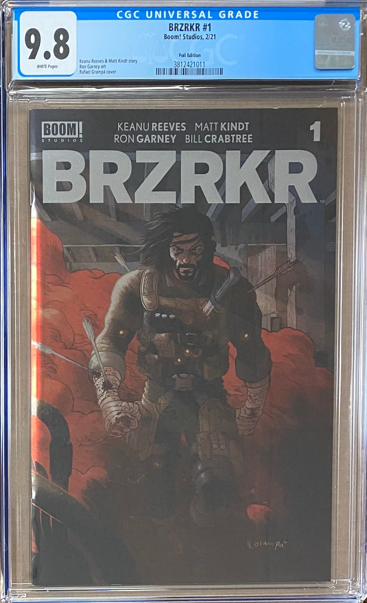 BRZRKR #1 Cover C Grampa Foil Variant CGC 9.8 (Berzerker)