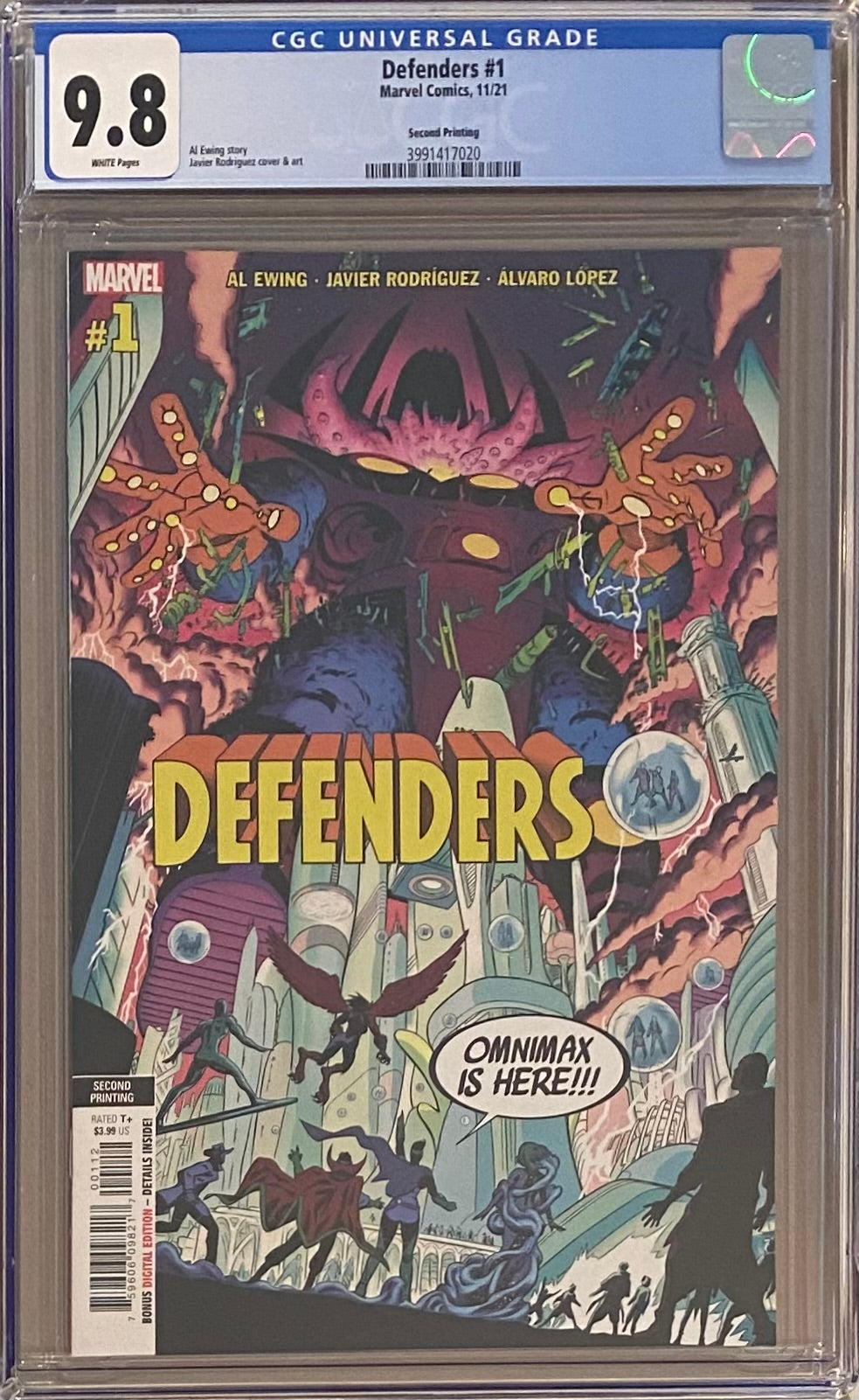 Defenders #1 Second Printing CGC 9.8