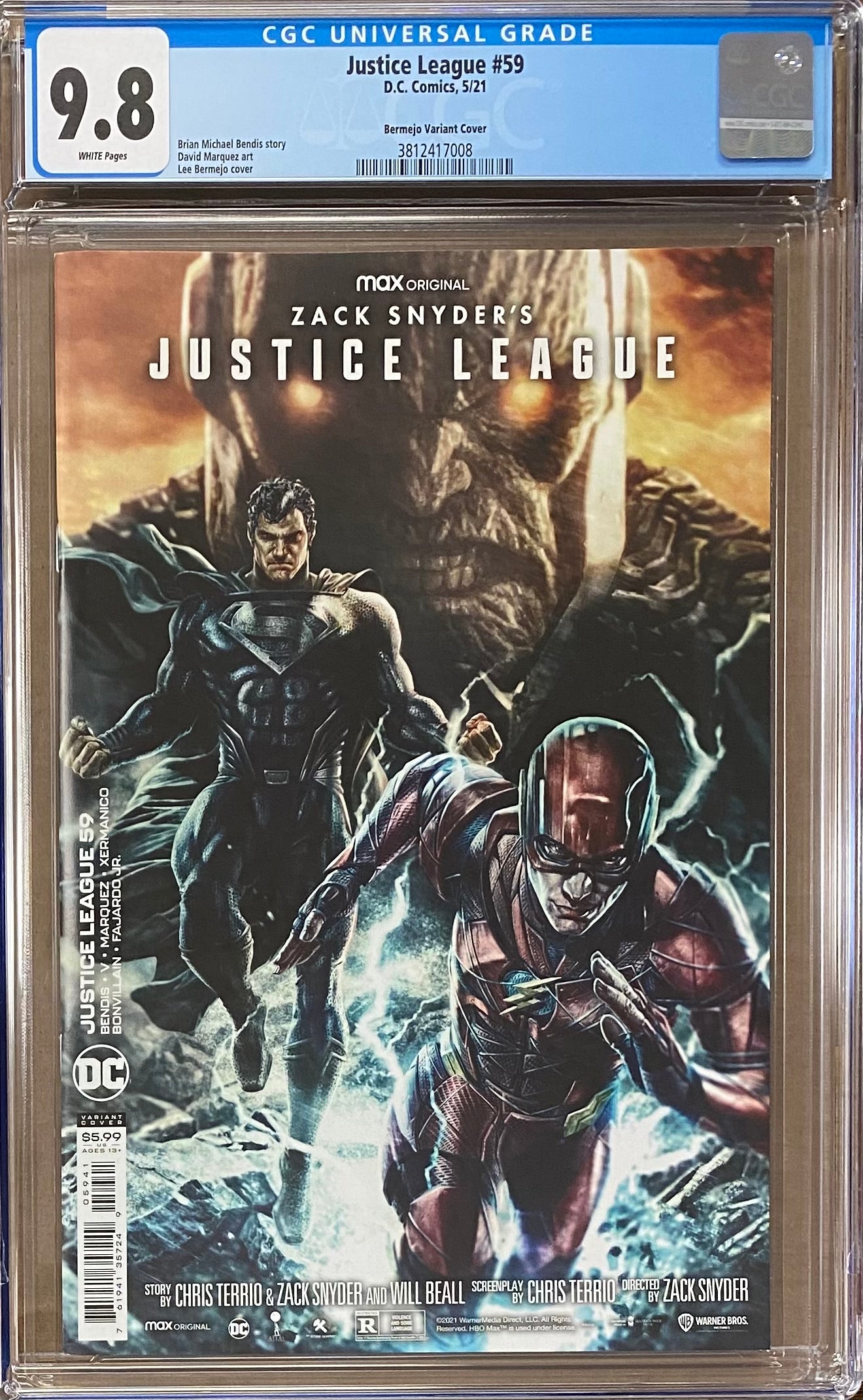 Justice League #59 Bermejo "Snyder Cut" Variant CGC 9.8