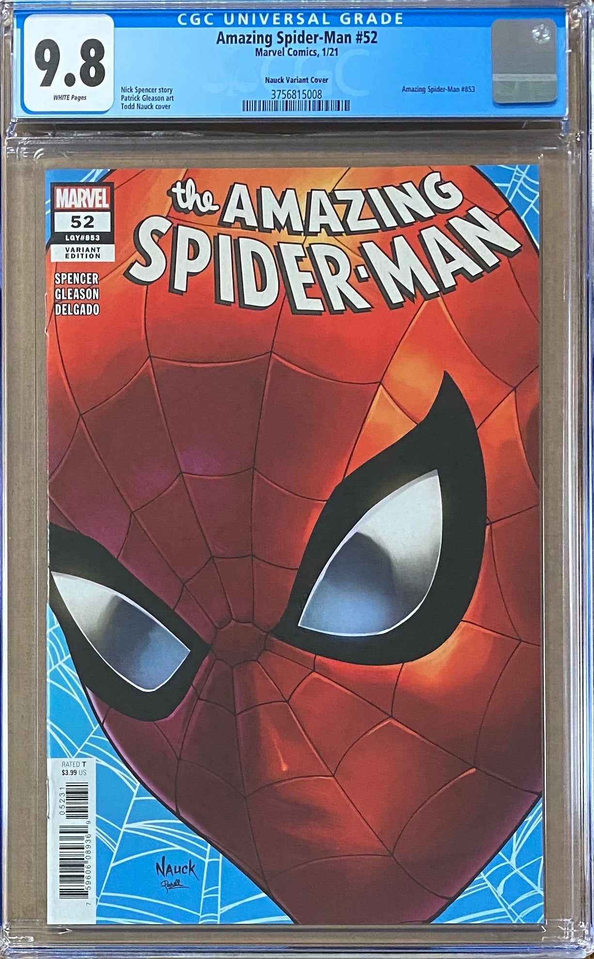 Amazing Spider-Man #52 Nauck "Headshot" Variant CGC 9.8