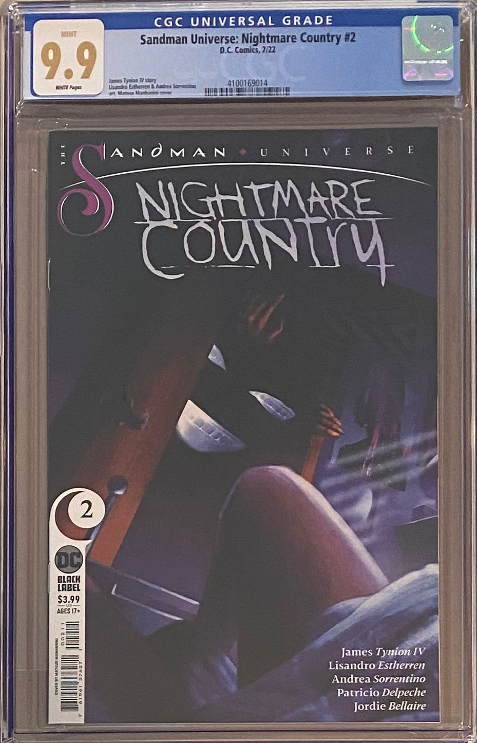 Sandman Universe: Nightmare Country #2 CGC 9.9 MINT