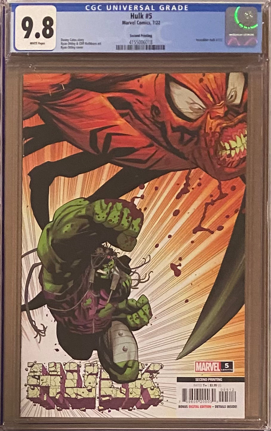 Hulk #5 Second Printing CGC 9.8