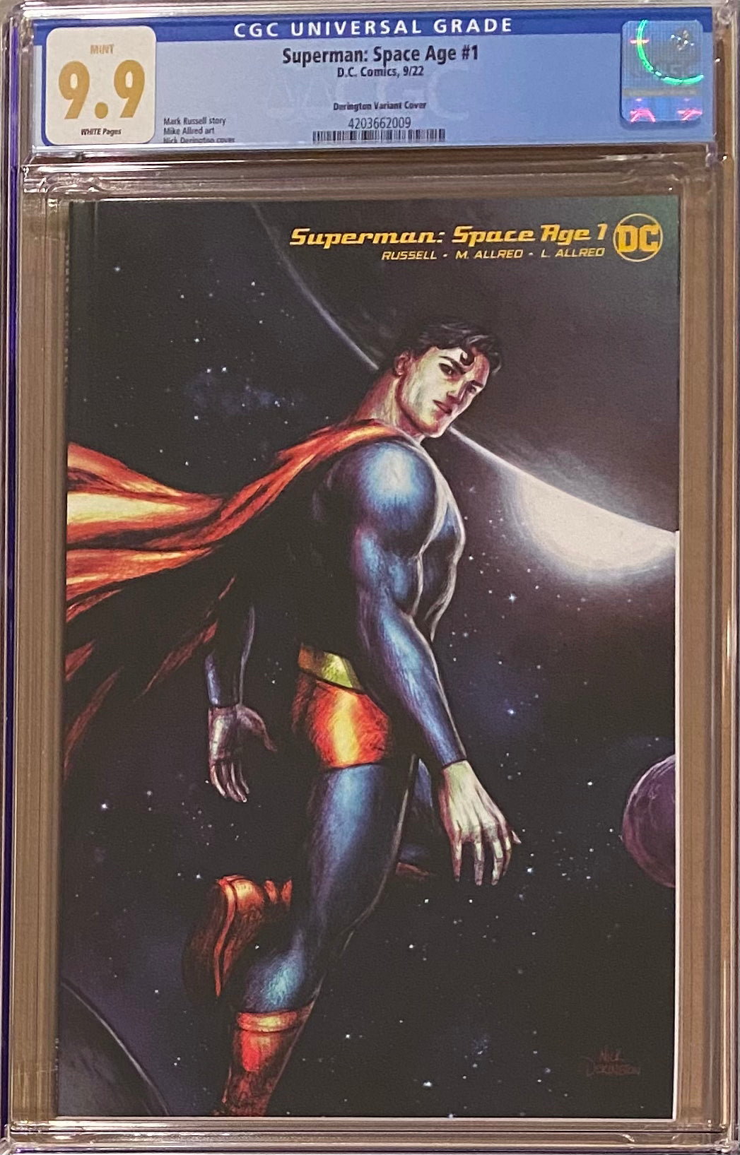 Superman: Space Age #1 Derington 1:25 Retailer Incentive Variant CGC 9.9