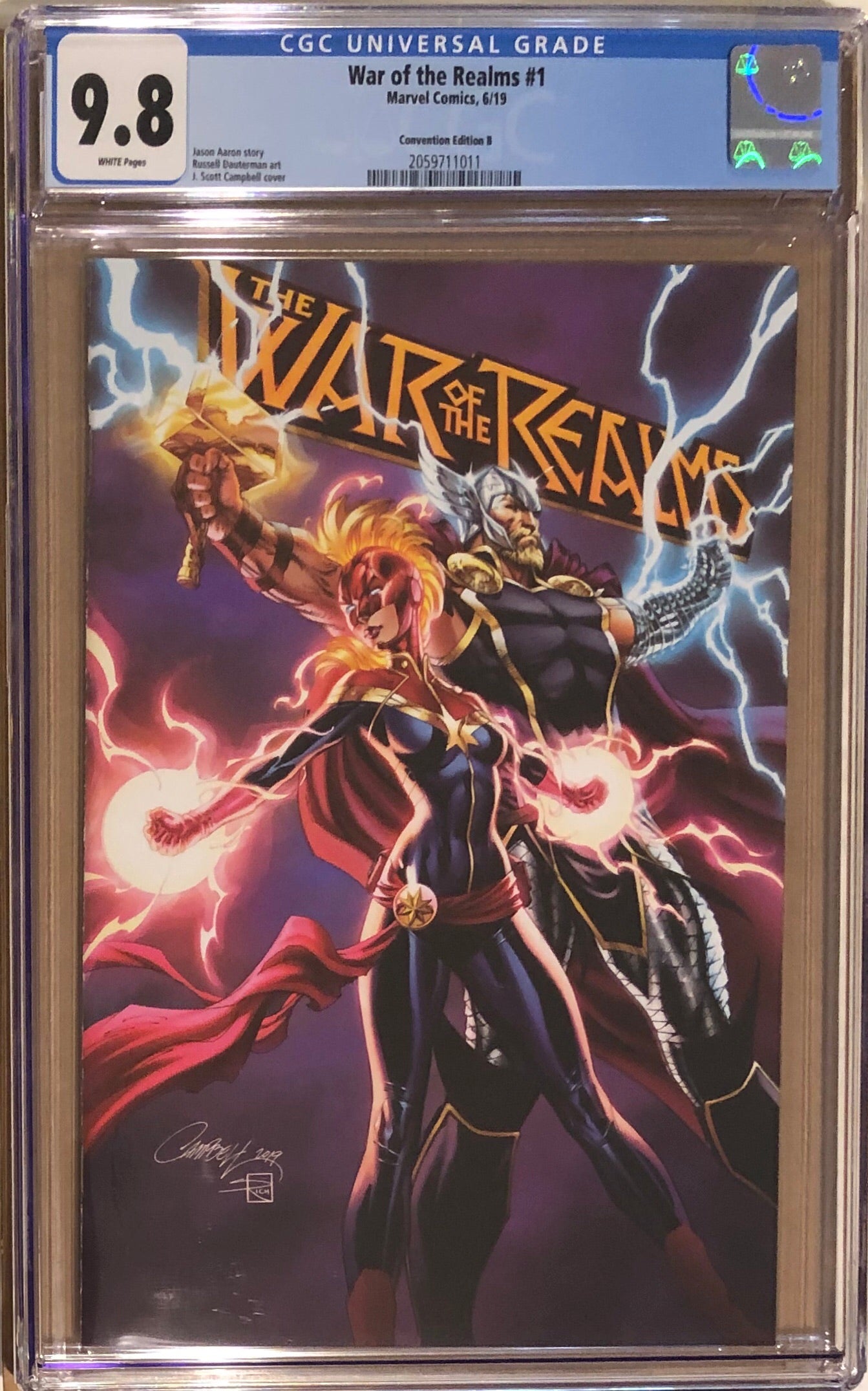 War of the Realms #1 VIP Package J. Scott Campbell Exclusive B CGC 9.8