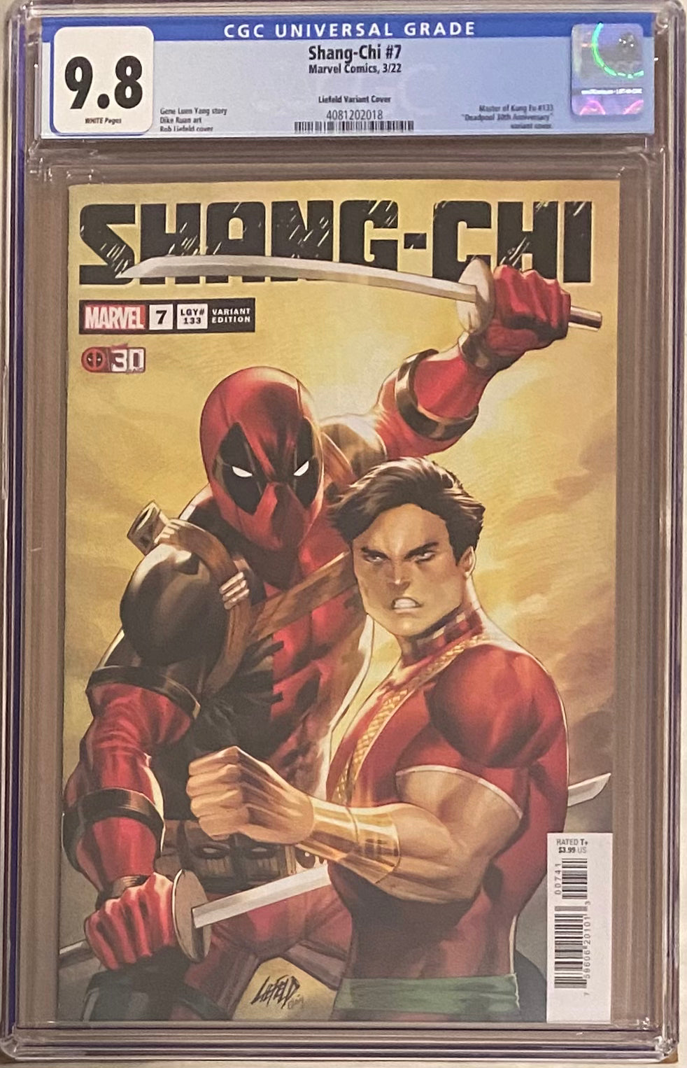 Shang-Chi #7 Liefeld Deadpool 30th Anniversary Variant CGC 9.8