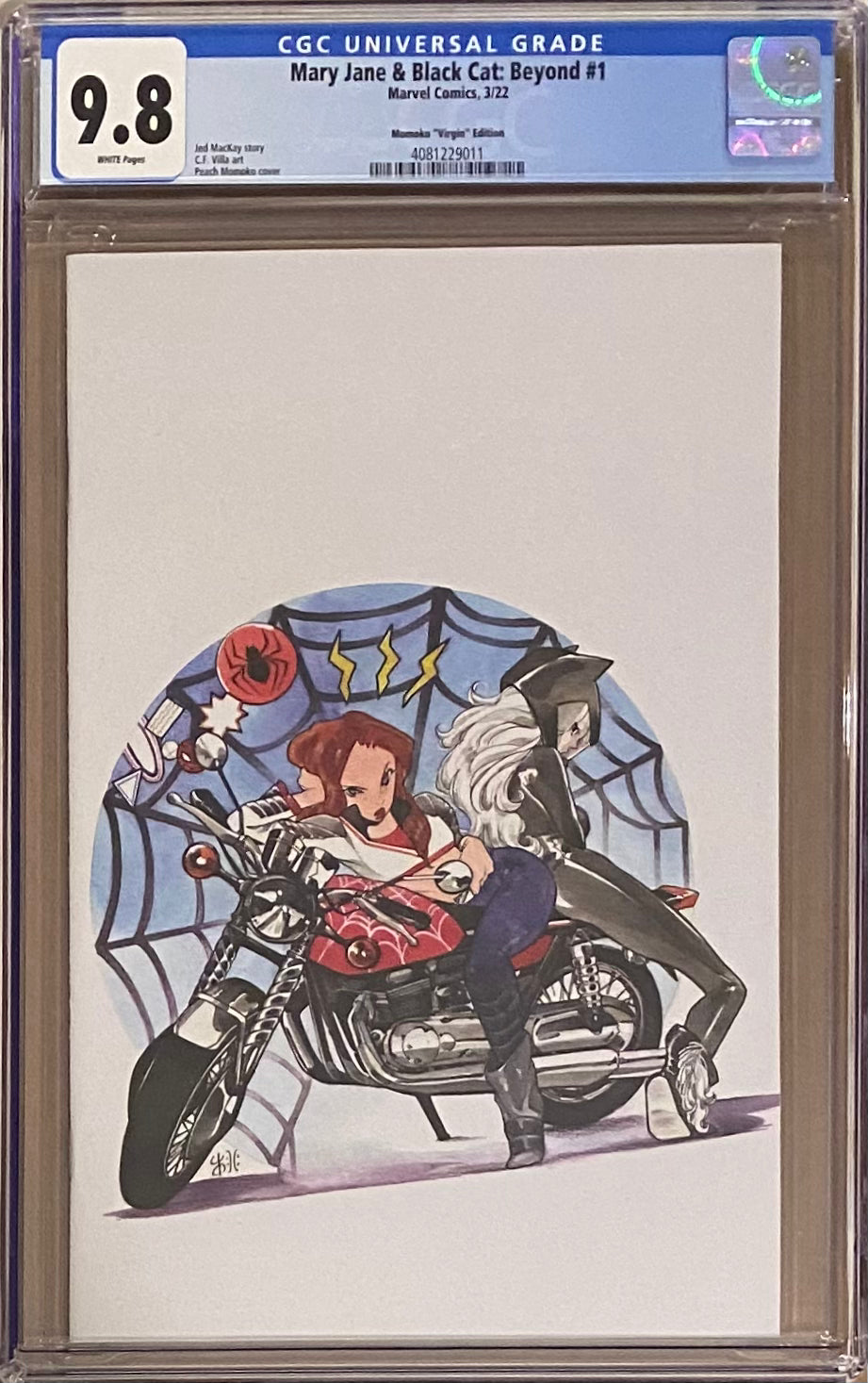 Mary Jane & Black Cat: Beyond #1 Momoko Virgin 1:100 Retailer Incentive Variant CGC 9.8
