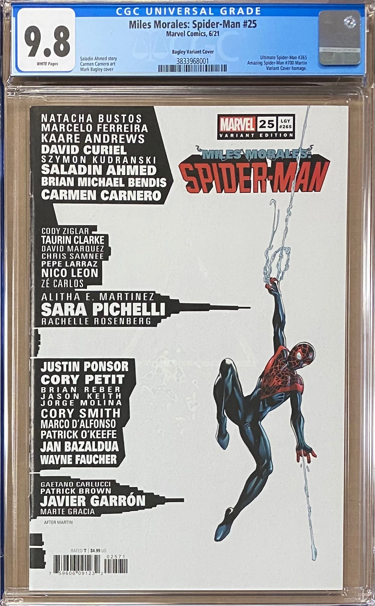 Miles Morales: Spider-Man #25 Bagley "Skyline" Variant CGC 9.8