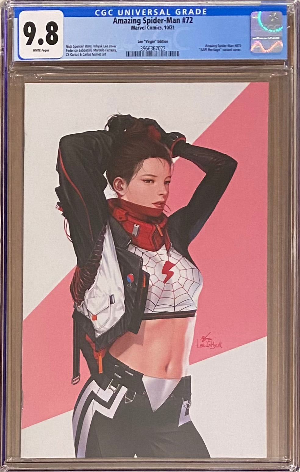 Amazing Spider-Man #72 InHyuk Lee 1:50 Virgin Retailer Incentive Variant CGC 9.8