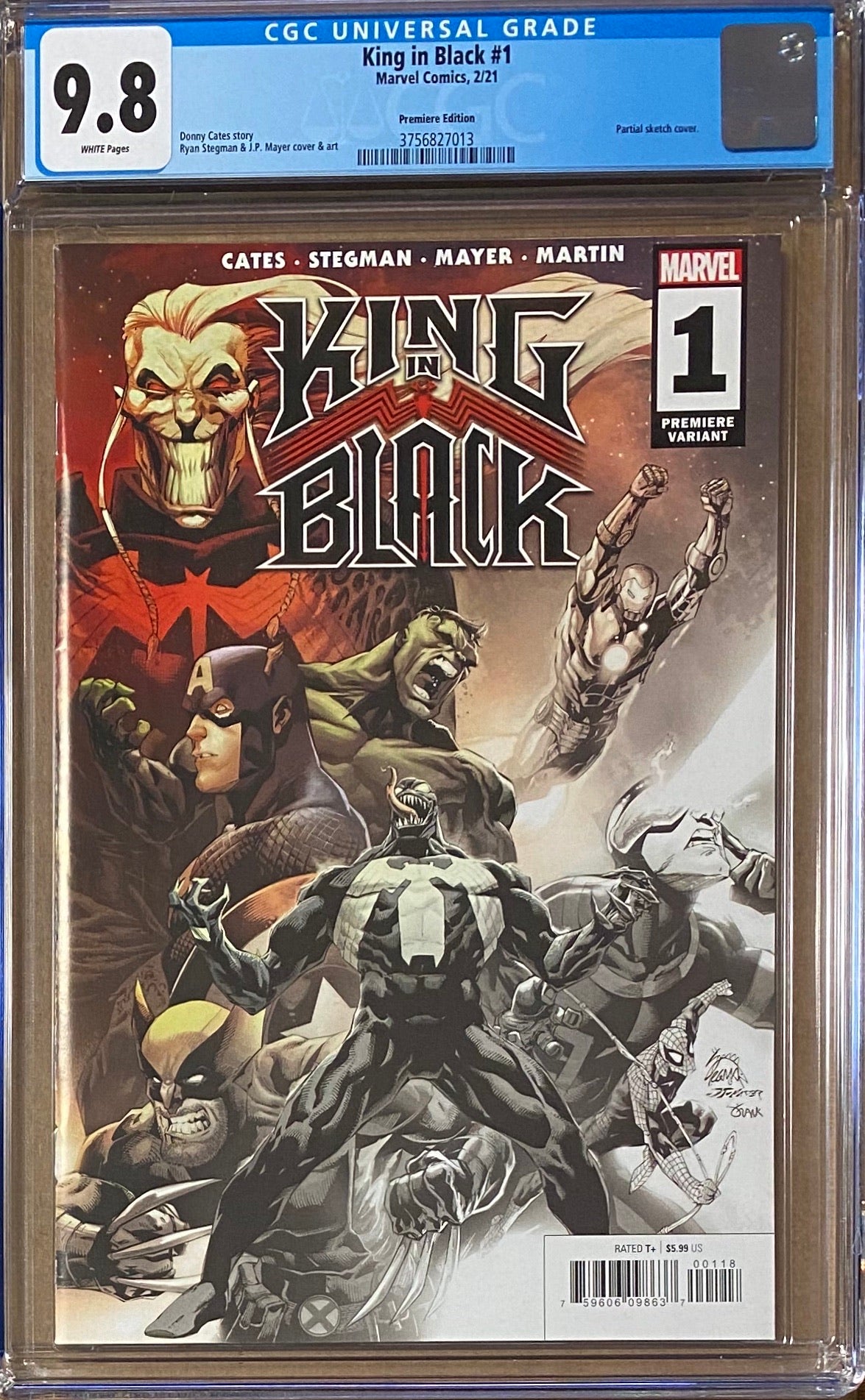 King in Black #1 Premiere Edition Retailer Incentive Variant CGC 9.8