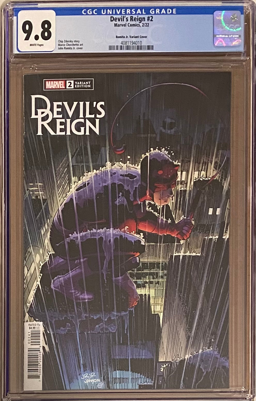 Devil's Reign #2 Romita Jr. 1:25 Retailer Incentive Variant CGC 9.8