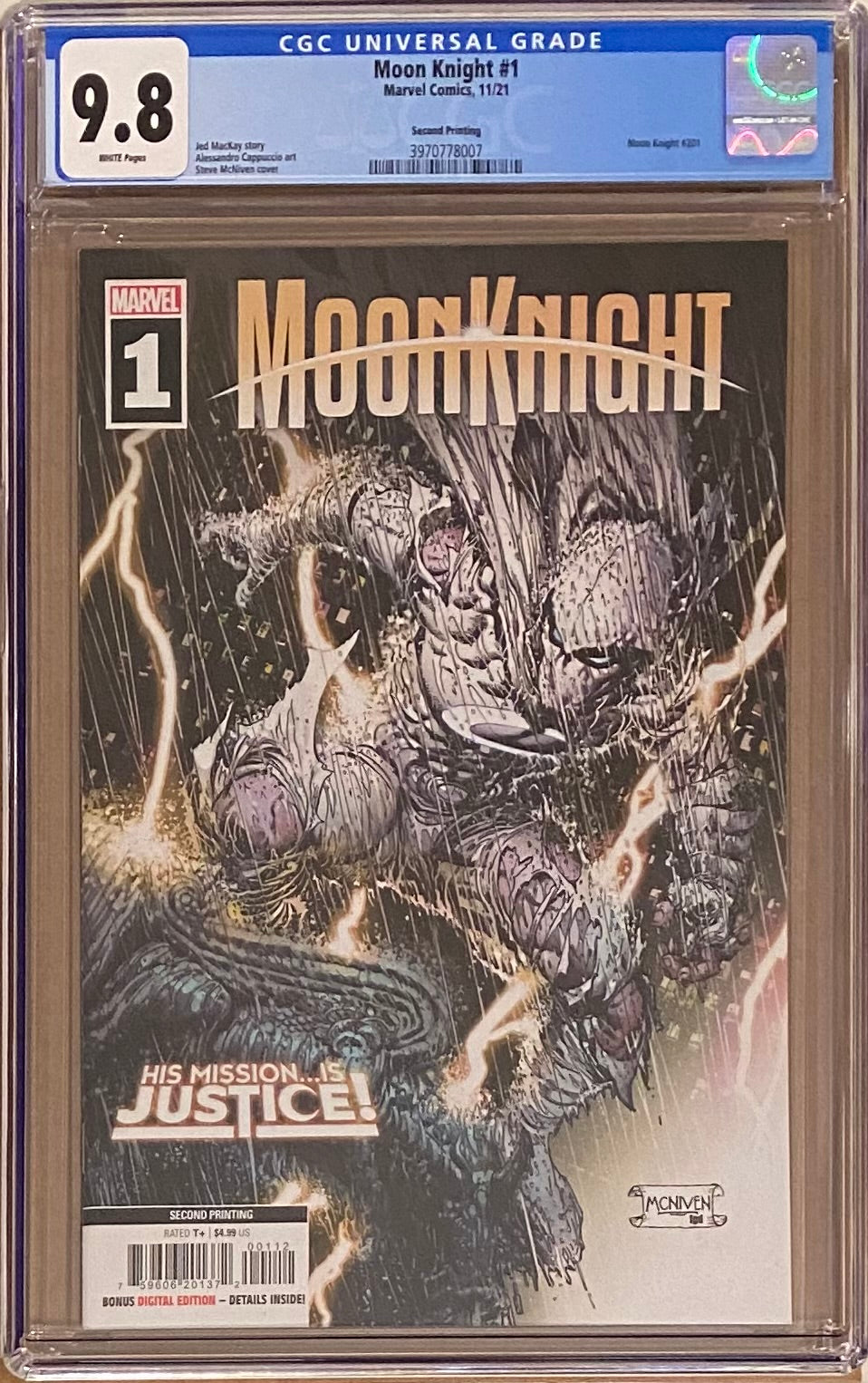 Moon Knight #1 Second Printing CGC 9.8