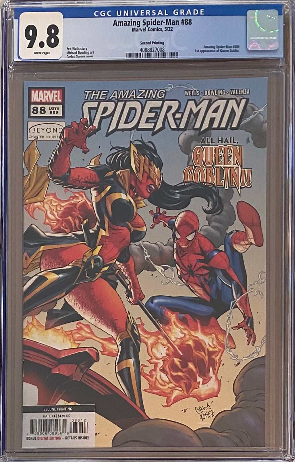 Amazing Spider-Man #88 Second Printing CGC 9.8 - First Queen Goblin