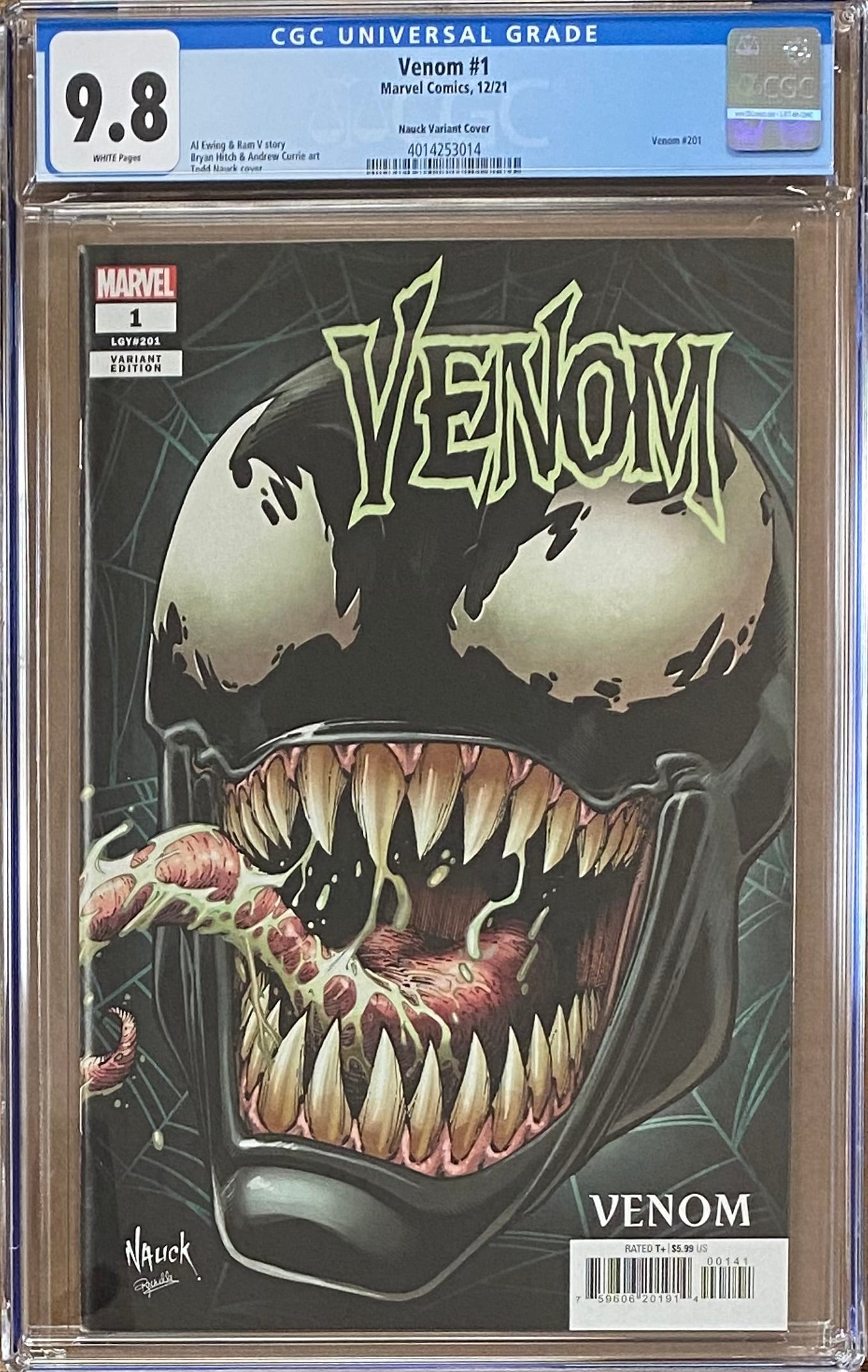Venom #1 Nauck Headshot Variant CGC 9.8