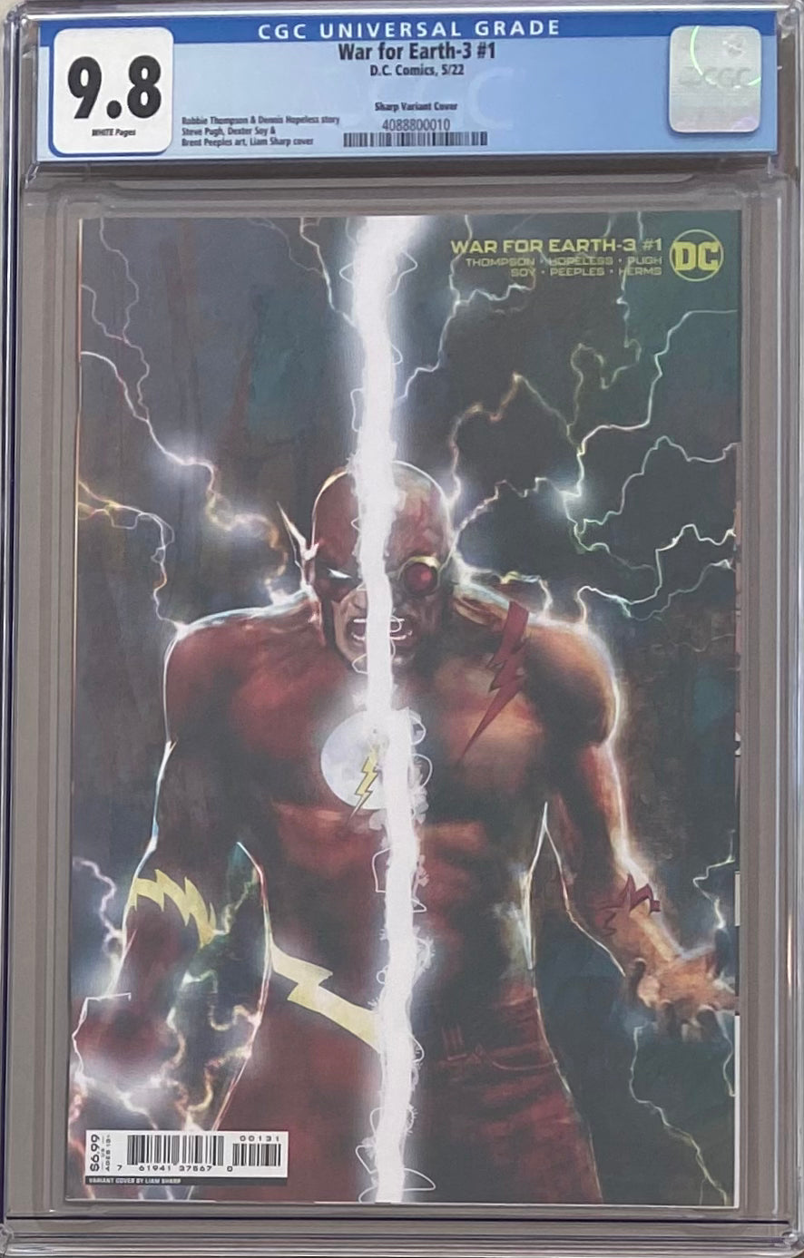 War For Earth-3 #1 Sharp 1:25 Retailer Incentive Variant CGC 9.8