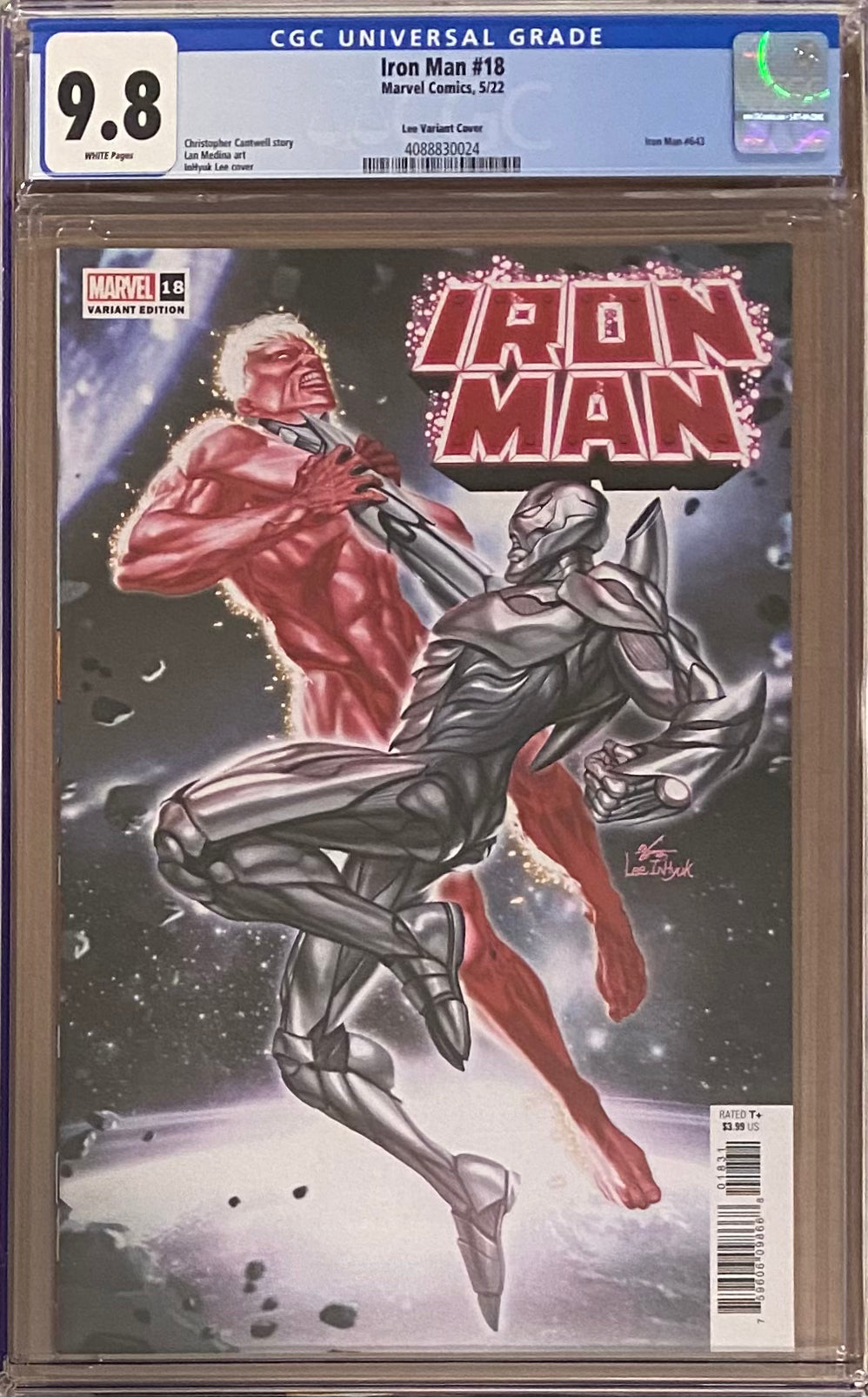 Iron Man #18 InHyuk 1:25 Retailer Incentive Variant CGC 9.8