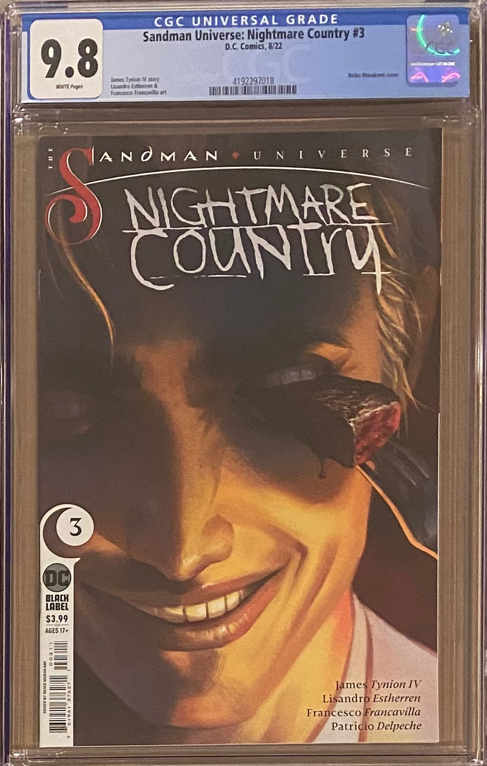 Sandman Universe: Nightmare Country #3 DC Black Label CGC 9.8