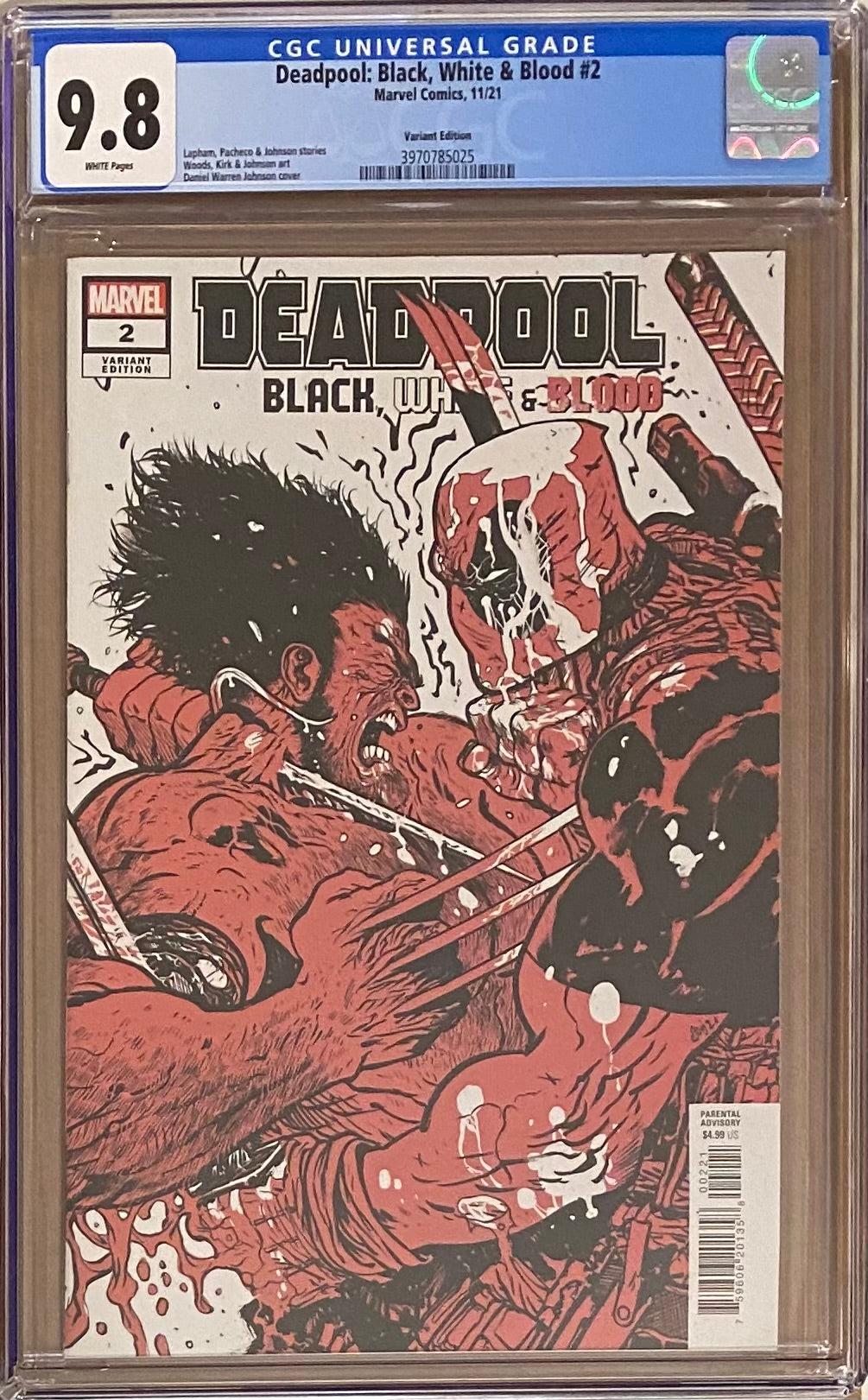Deadpool: Black, White, and Blood #2 Variant CGC 9.8
